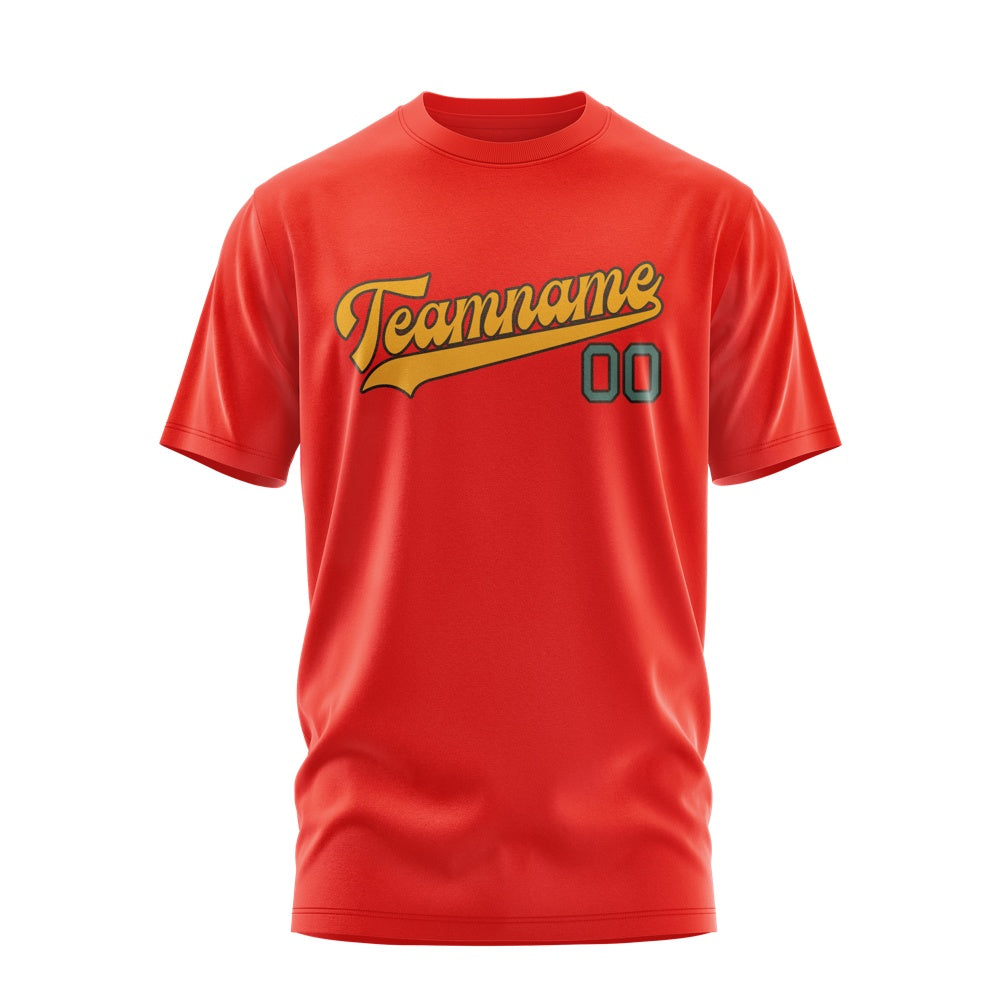 Custom Orange Red Yellow T-Shirt