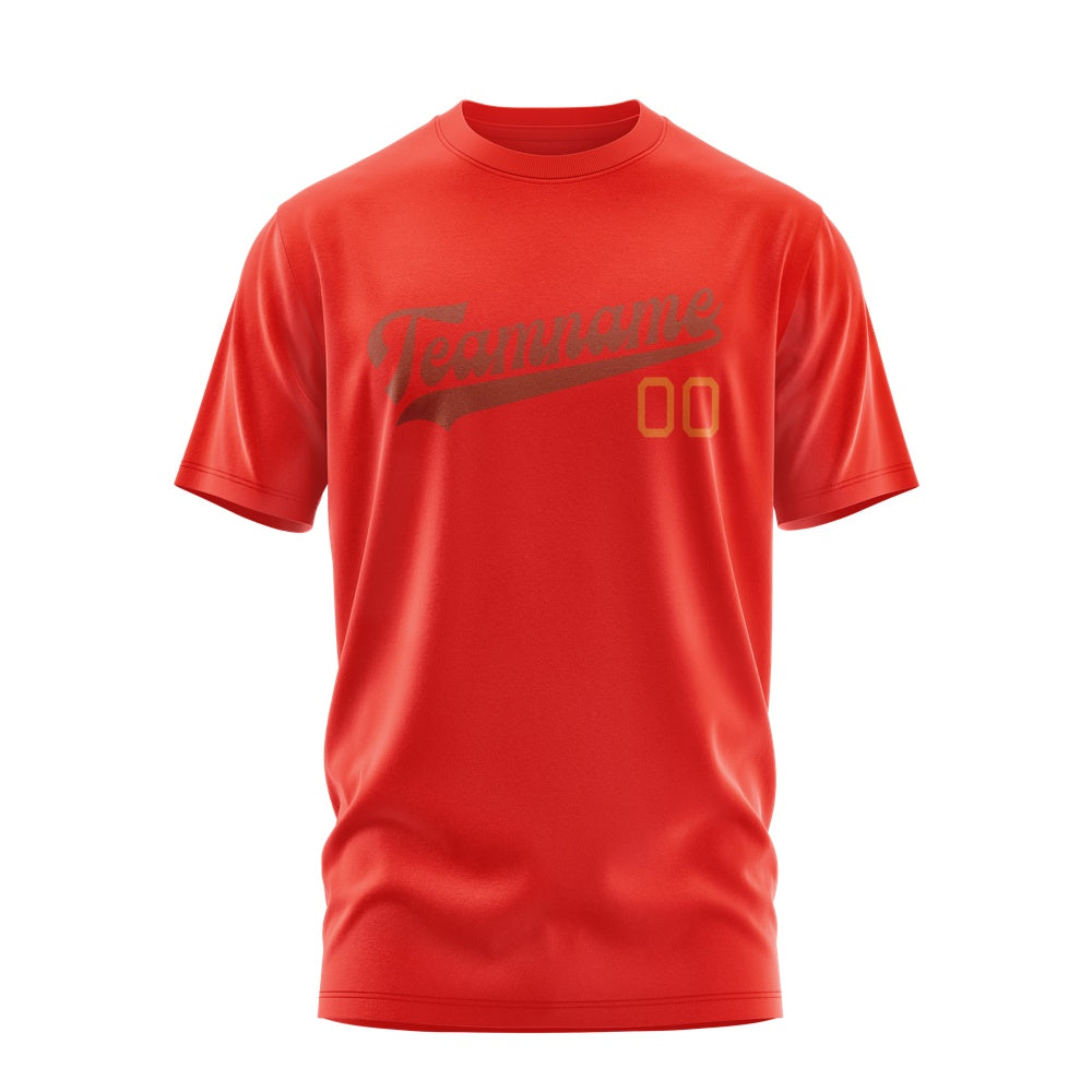 Custom Orange Red Coral Red T-Shirt