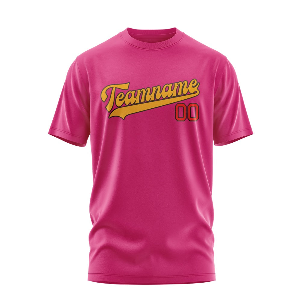 Custom Pink Yellow T-Shirt