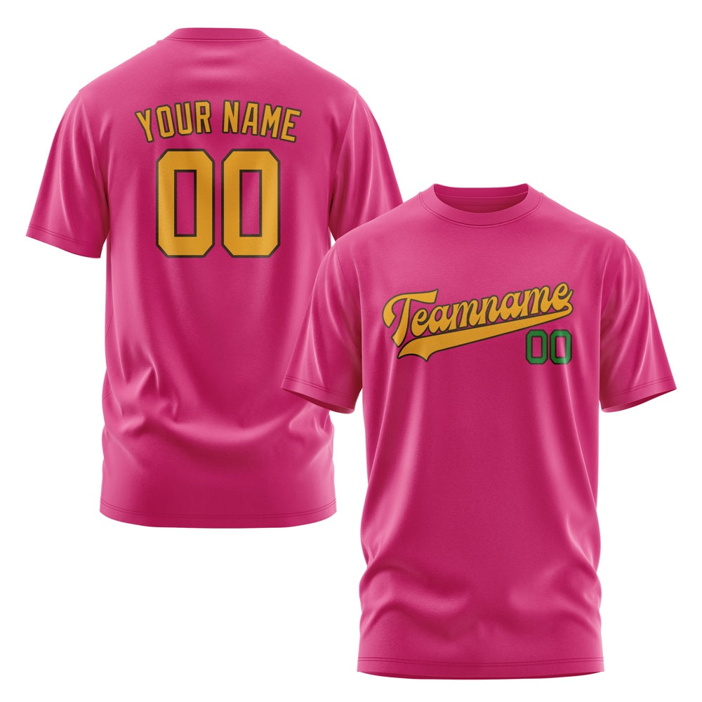 Custom Pink Yellow T-Shirt