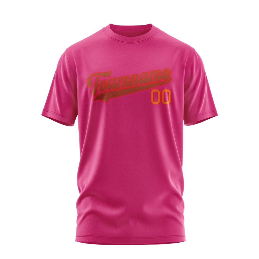 Custom Pink Coral Red T-Shirt