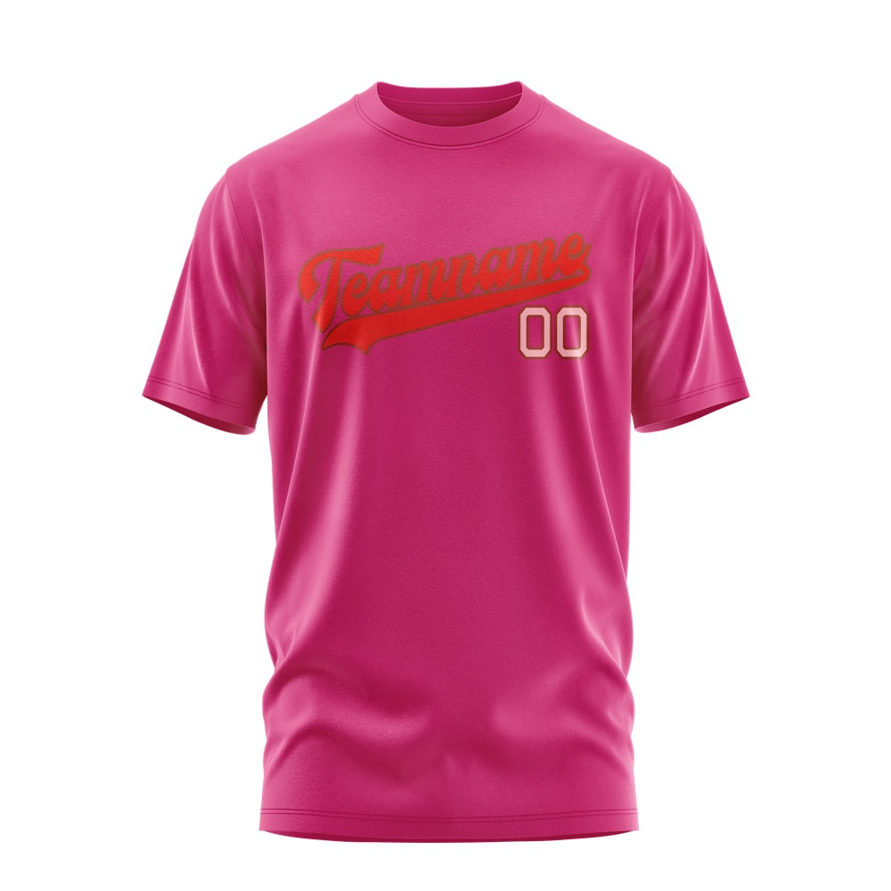 Custom Pink Orange Red T-Shirt