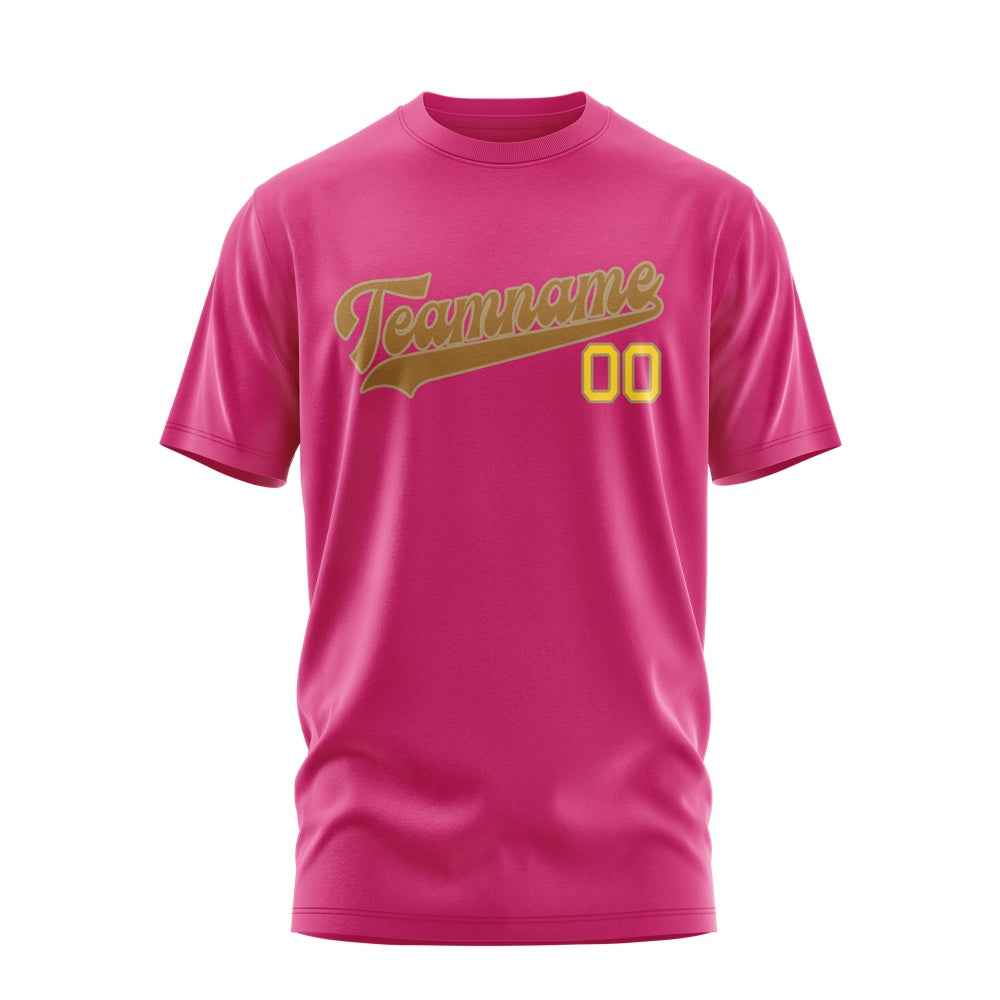 Custom Pink Khaki T-Shirt