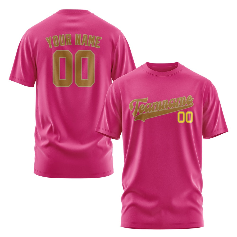 Custom Pink Khaki T-Shirt
