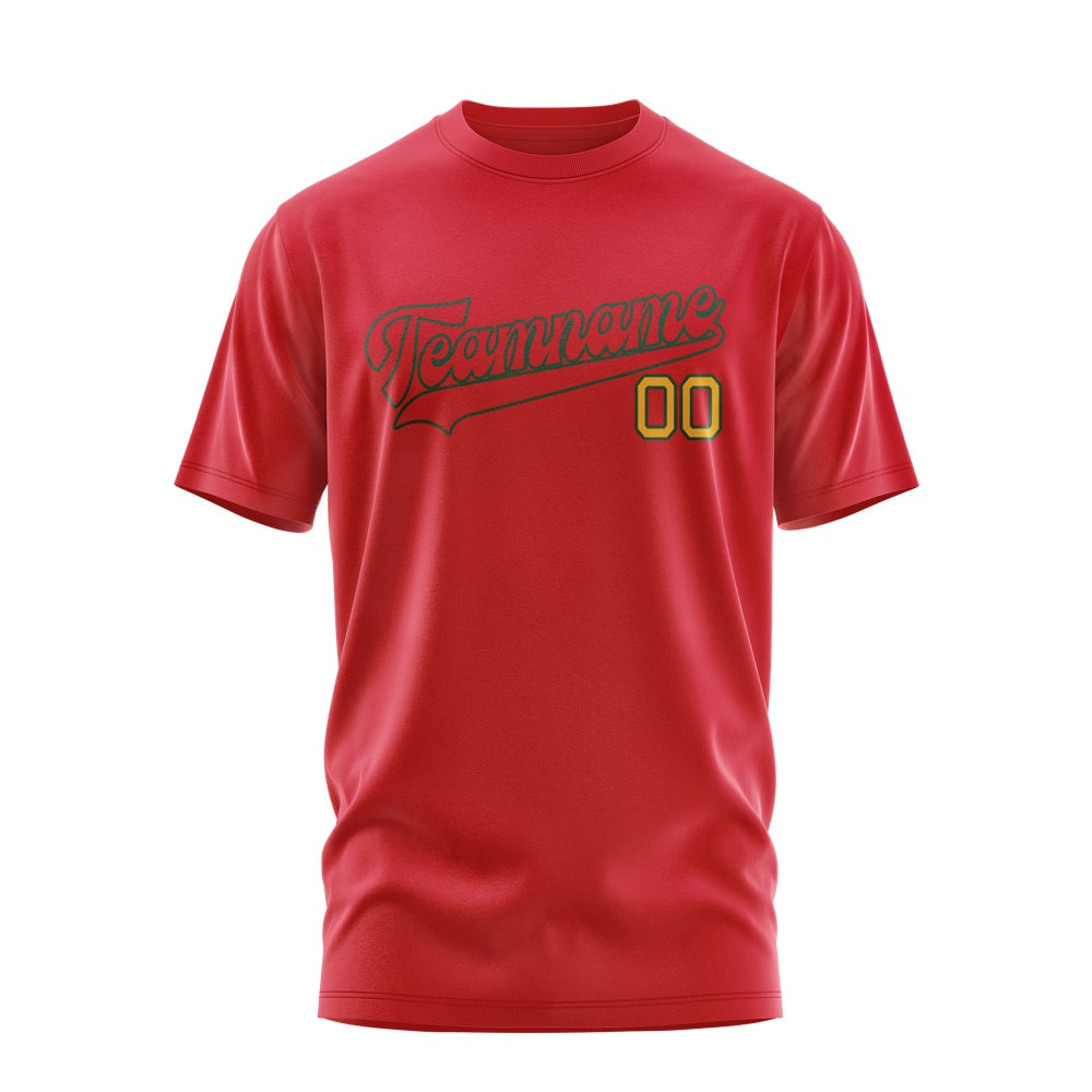 Custom Red Red T-Shirt