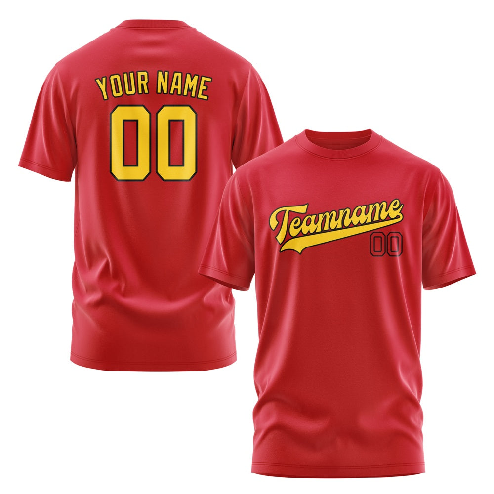 Custom Red Gold T-Shirt