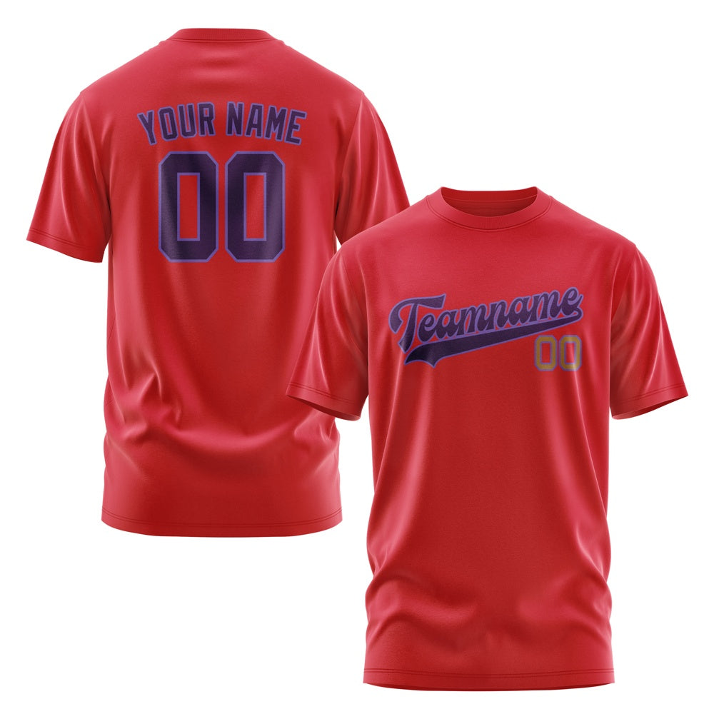 Custom Red Purple T-Shirt