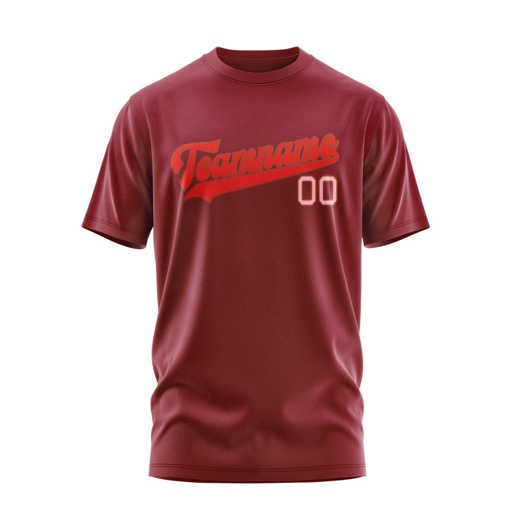 Custom Crimson Red Orange Red T-Shirt