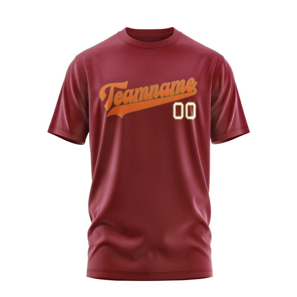 Custom Crimson Red Orange T-Shirt