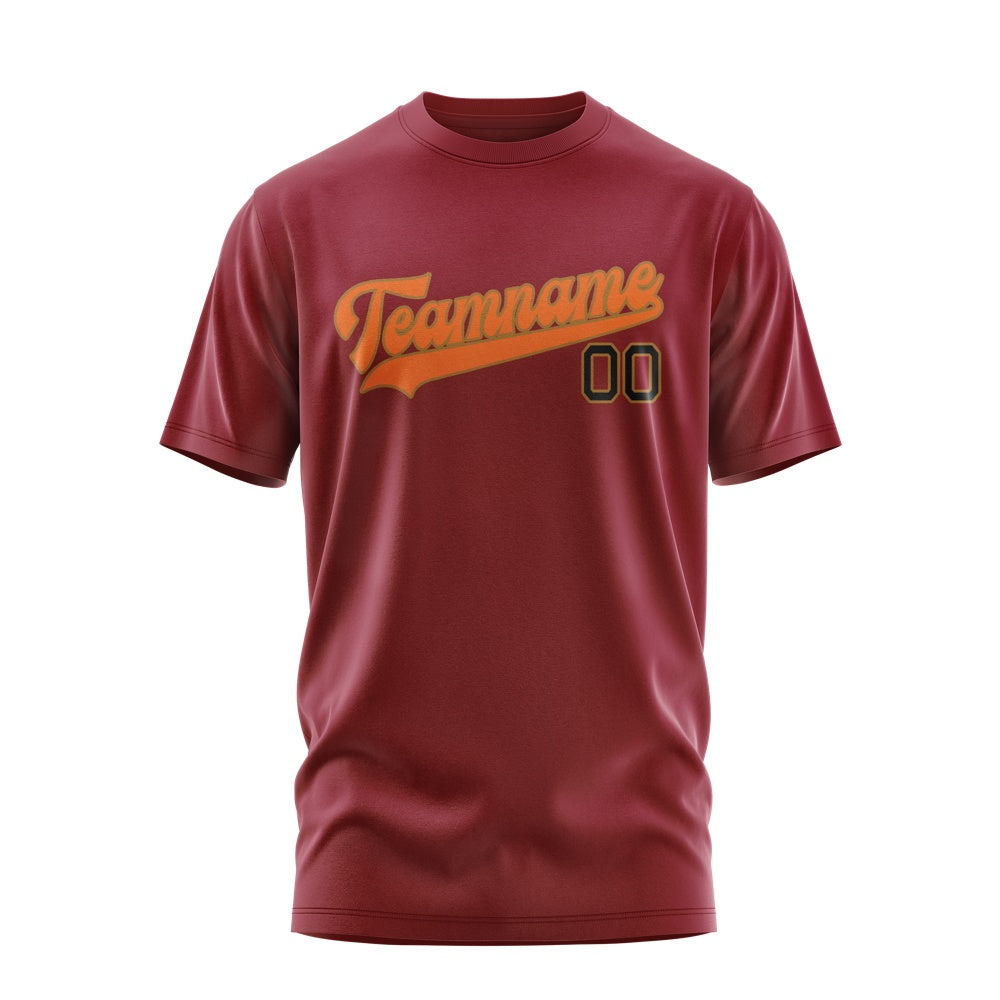 Custom Crimson Red Orange T-Shirt