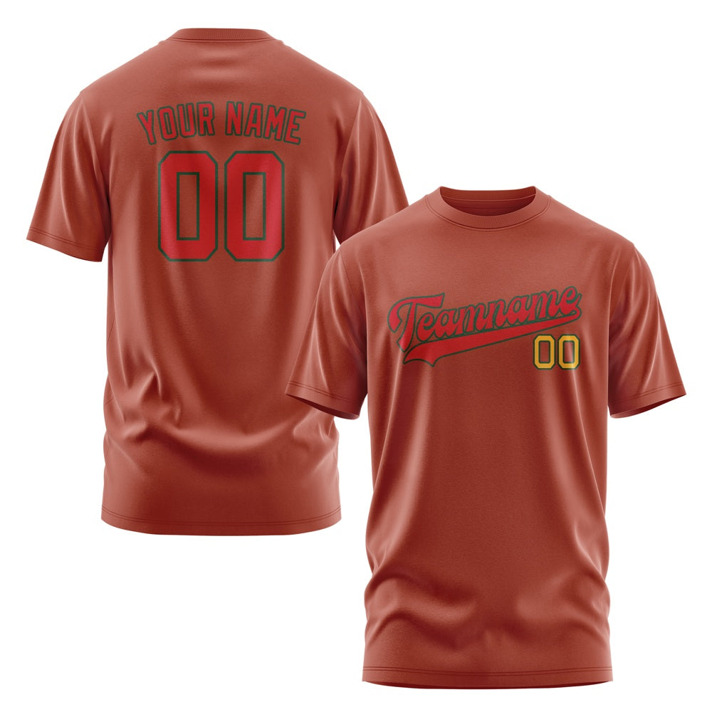 Custom Coral Red Red T-Shirt