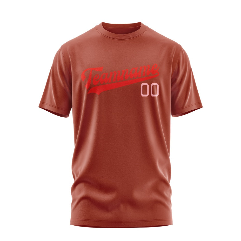 Custom Coral Red Orange Red T-Shirt