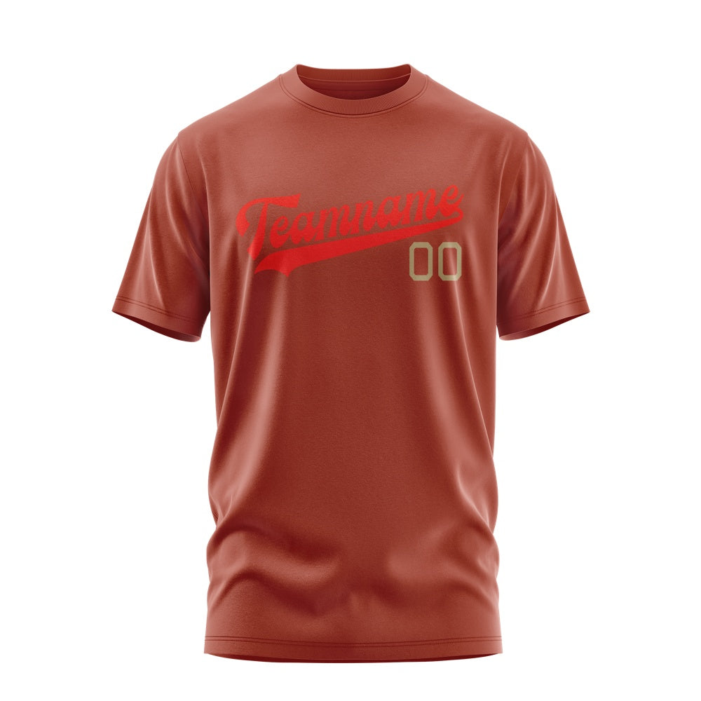 Custom Coral Red Orange Red T-Shirt
