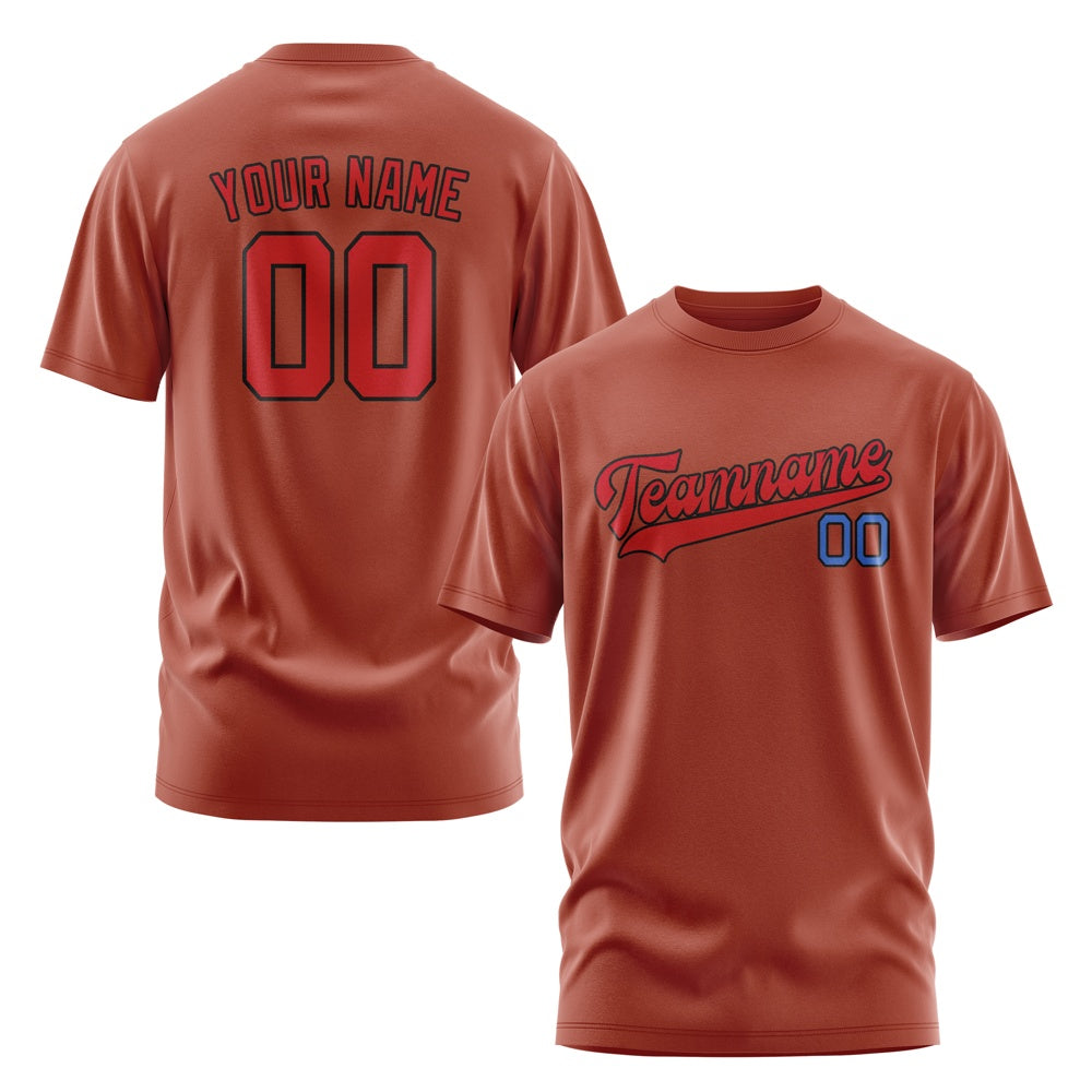 Custom Coral Red Red T-Shirt