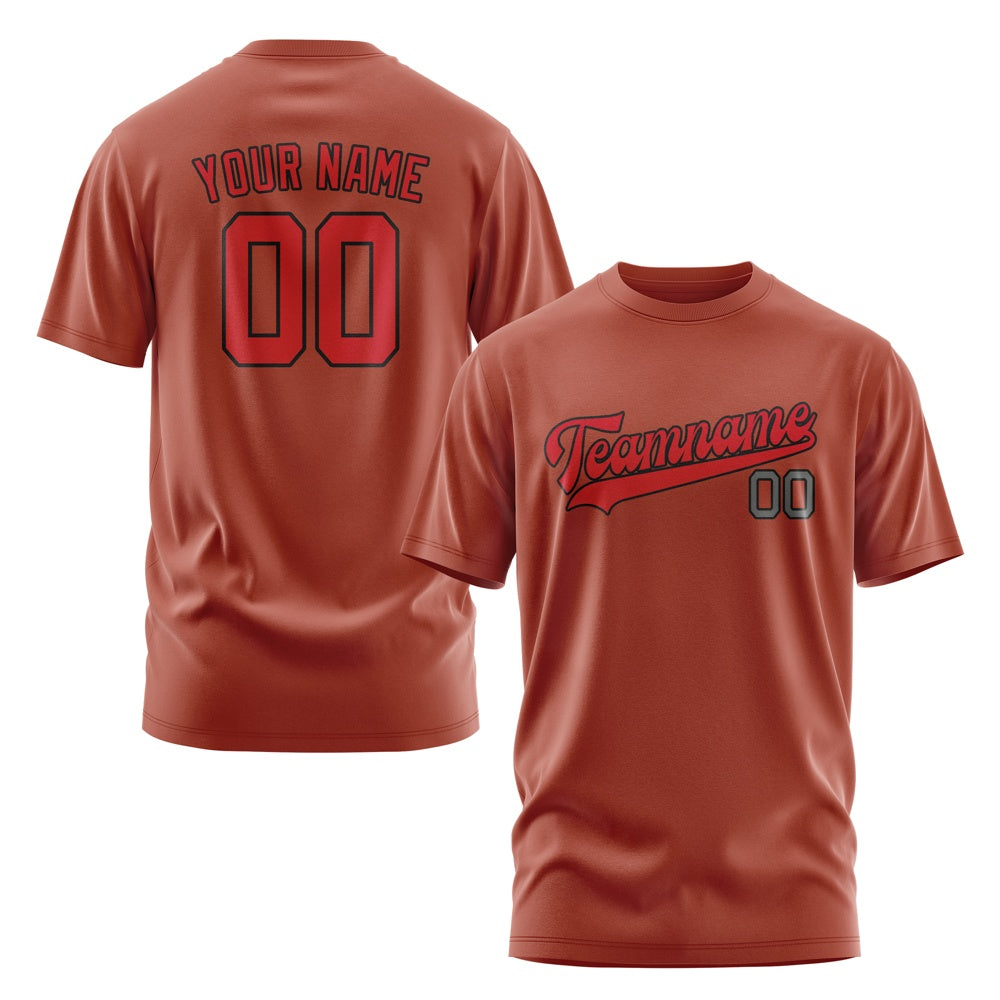 Custom Coral Red Red T-Shirt