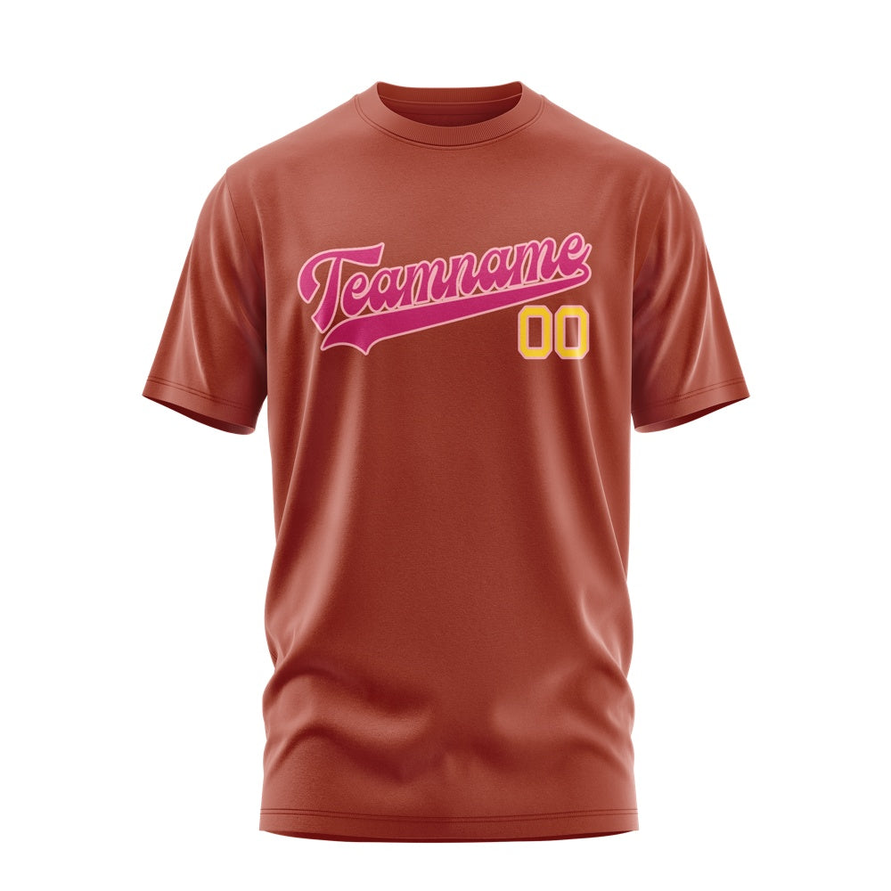 Custom Coral Red Pink T-Shirt