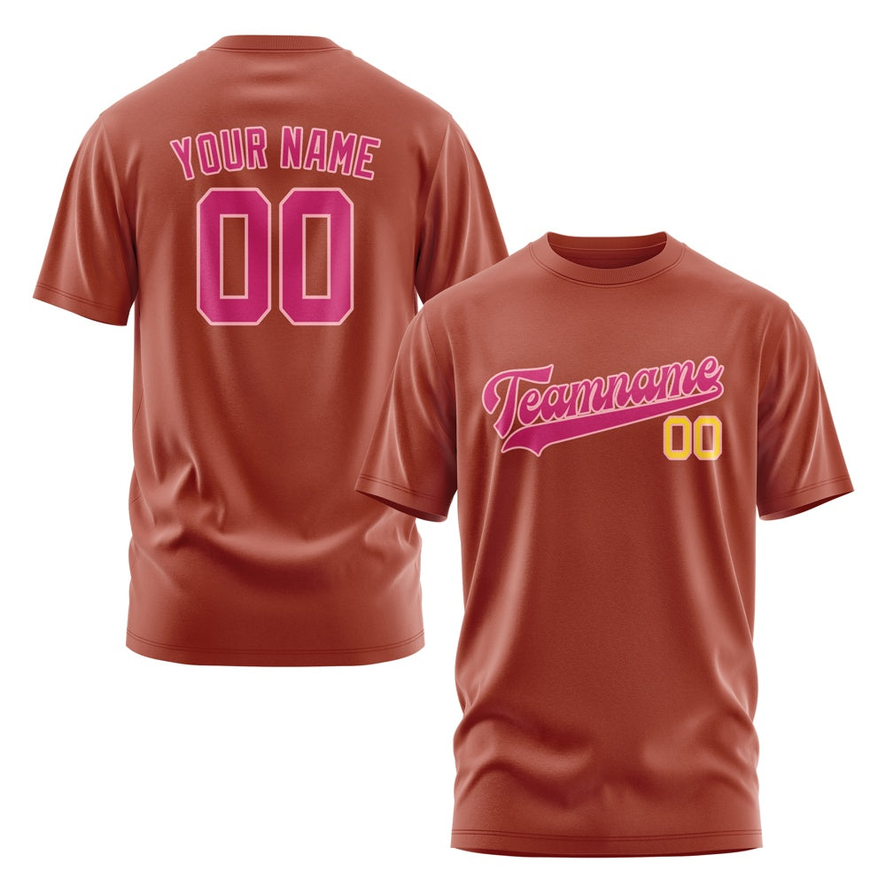 Custom Coral Red Pink T-Shirt