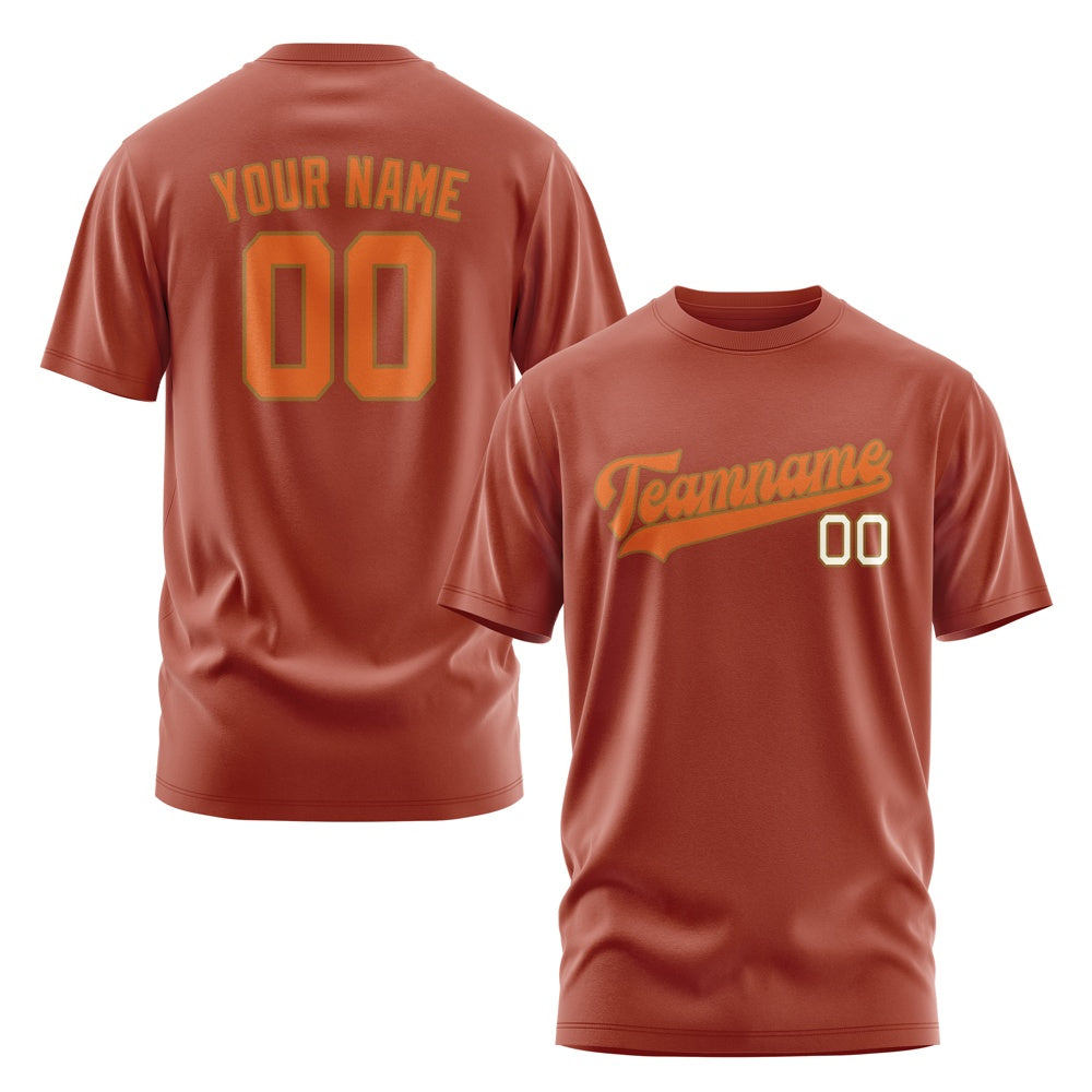Custom Coral Red Orange T-Shirt