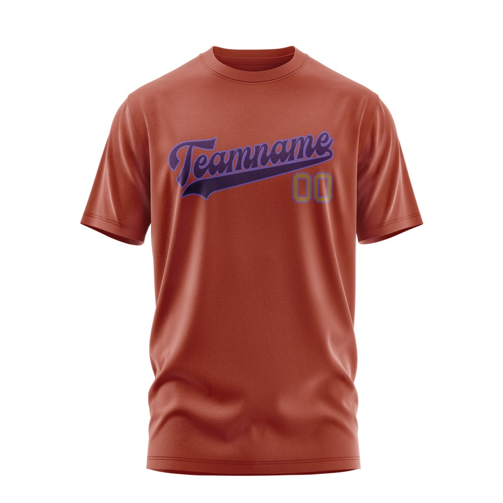 Custom Coral Red Purple T-Shirt
