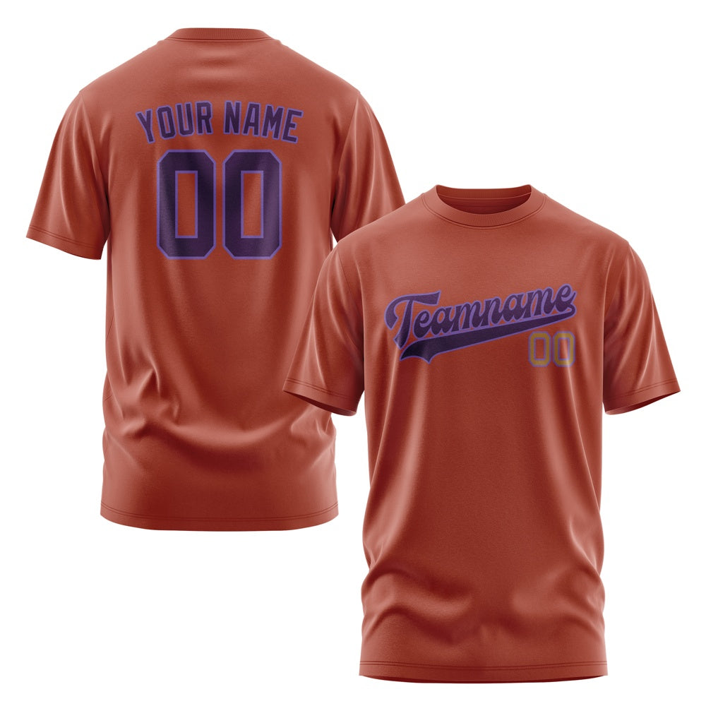 Custom Coral Red Purple T-Shirt