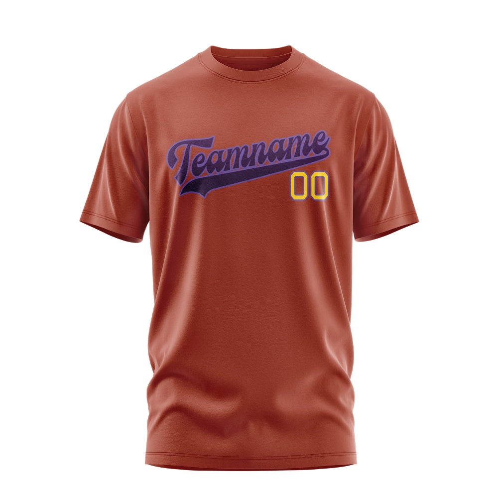 Custom Coral Red Purple T-Shirt