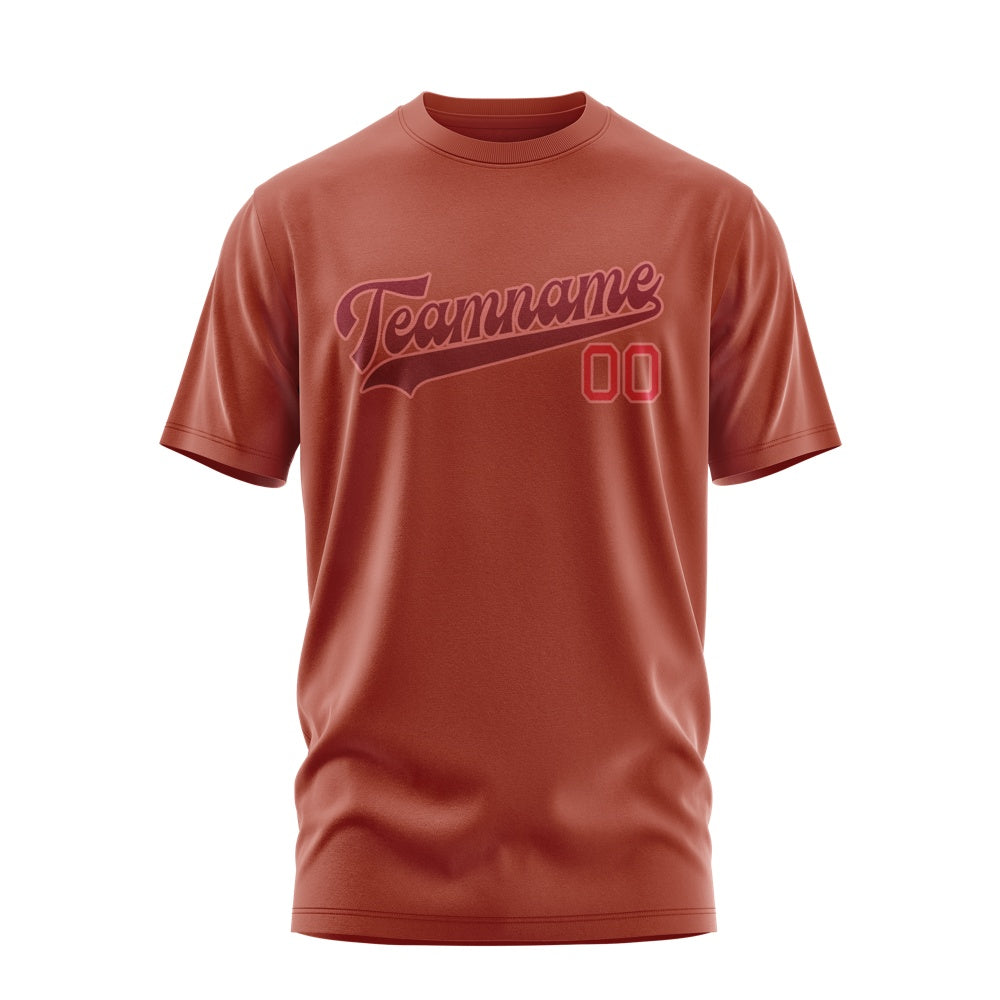 Custom Coral Red Crimson Red T-Shirt