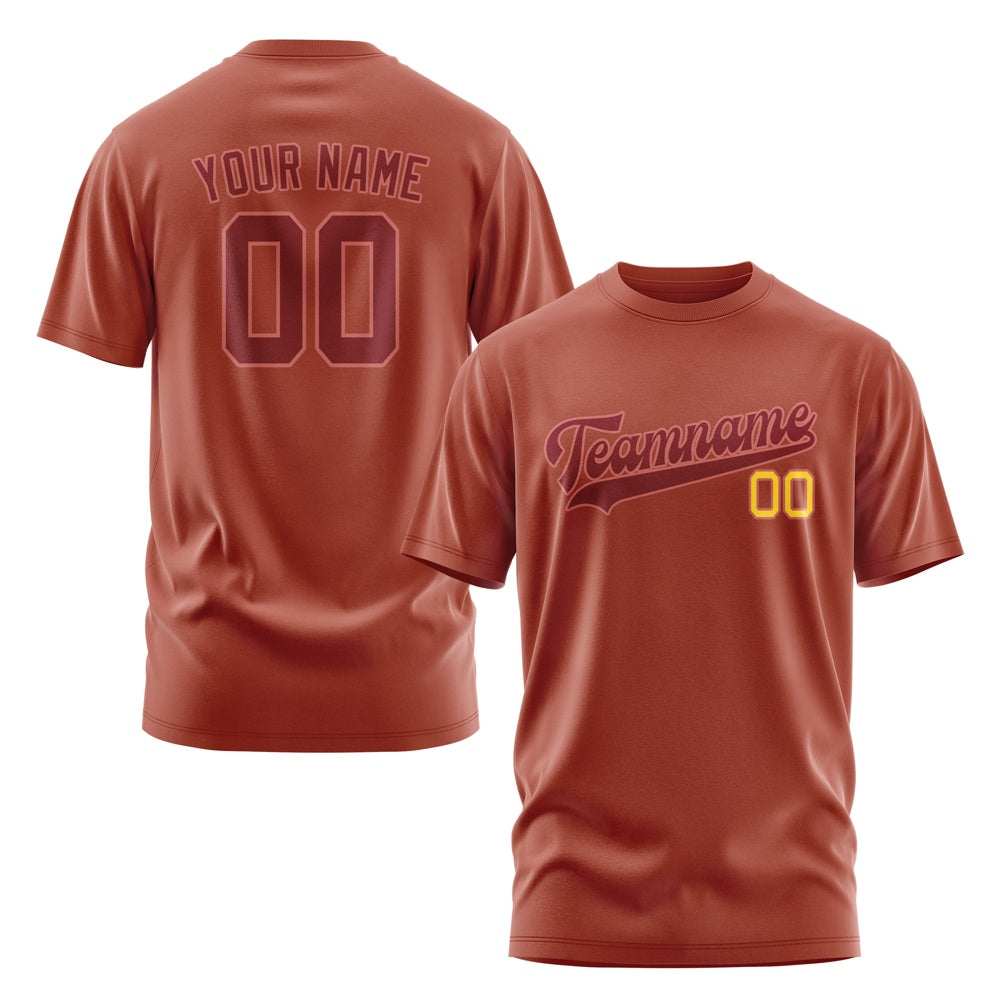 Custom Coral Red Crimson Red T-Shirt