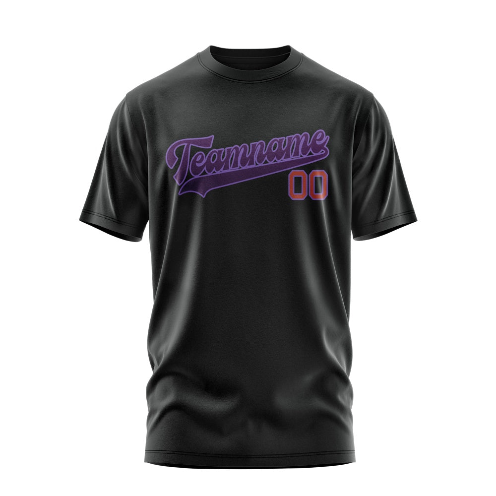 Custom Black Purple T-Shirt