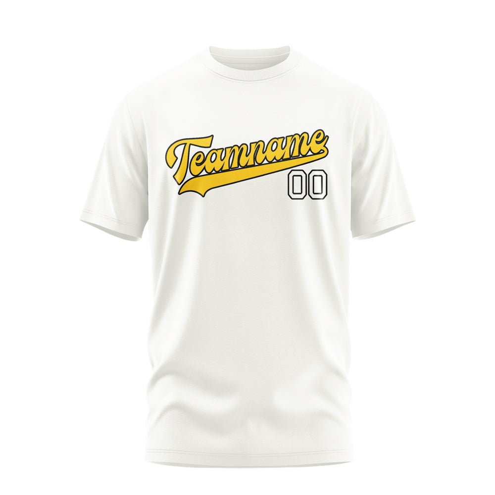 Custom White Gold T-Shirt