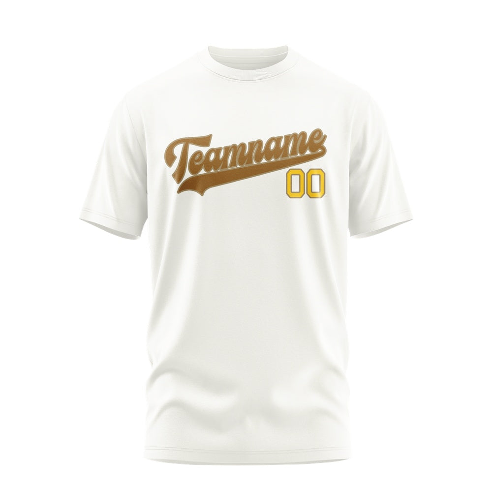 Custom White Khaki T-Shirt