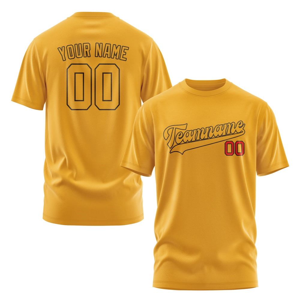Custom Yellow Yellow T-Shirt
