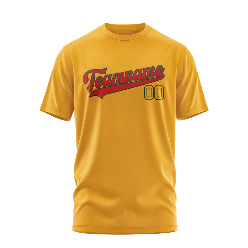 Custom Yellow Red T-Shirt