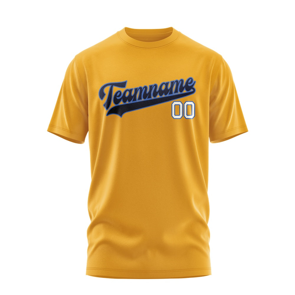 Custom Yellow Navy T-Shirt