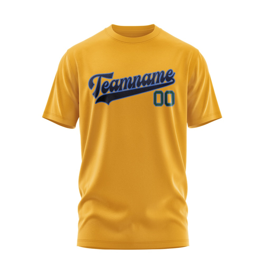 Custom Yellow Navy T-Shirt