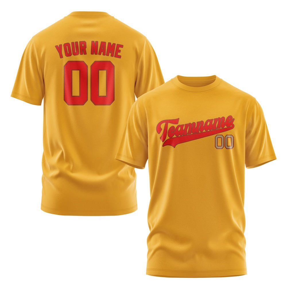 Custom Yellow Orange Red T-Shirt