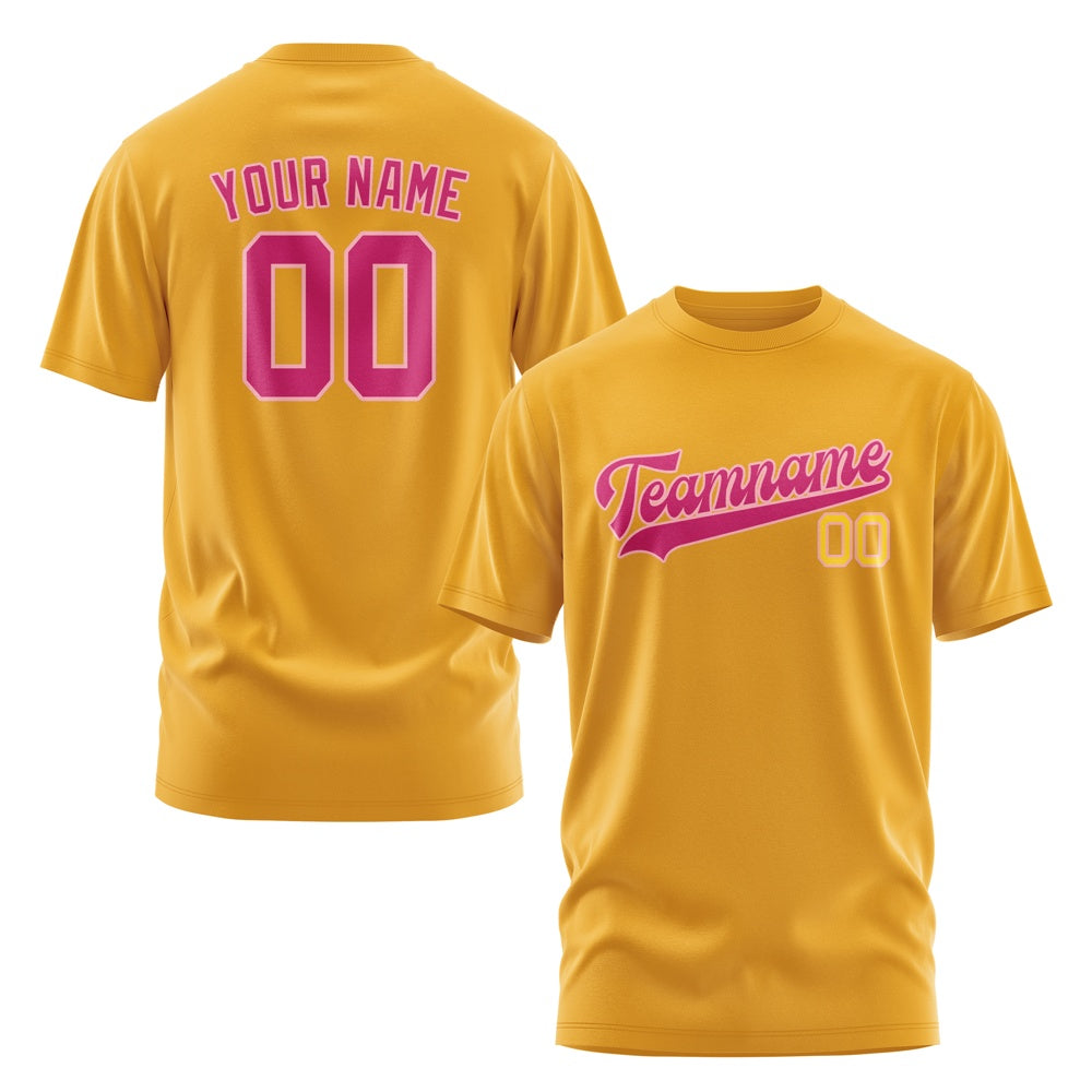 Custom Yellow Pink T-Shirt