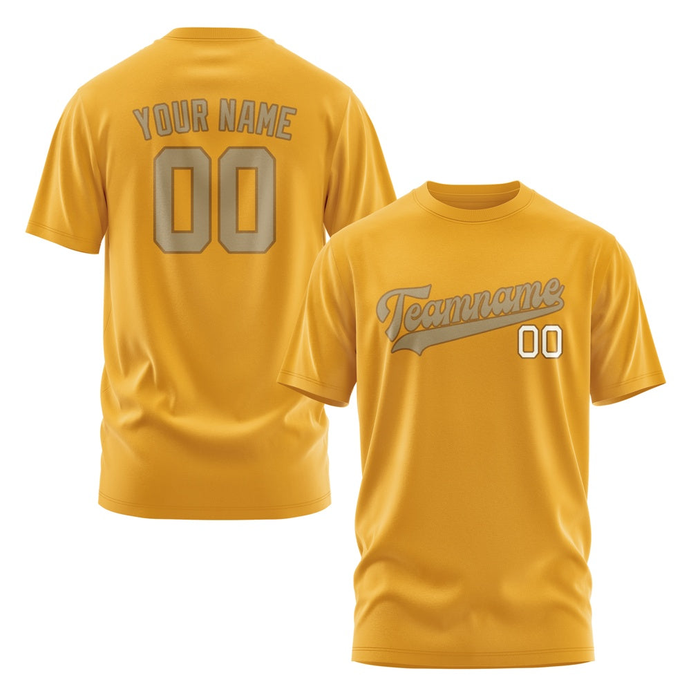 Custom Yellow Light Khaki T-Shirt