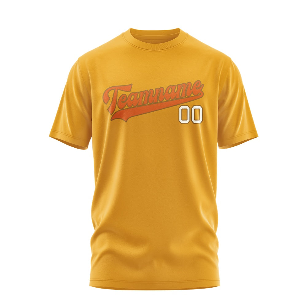 Custom Yellow Orange T-Shirt
