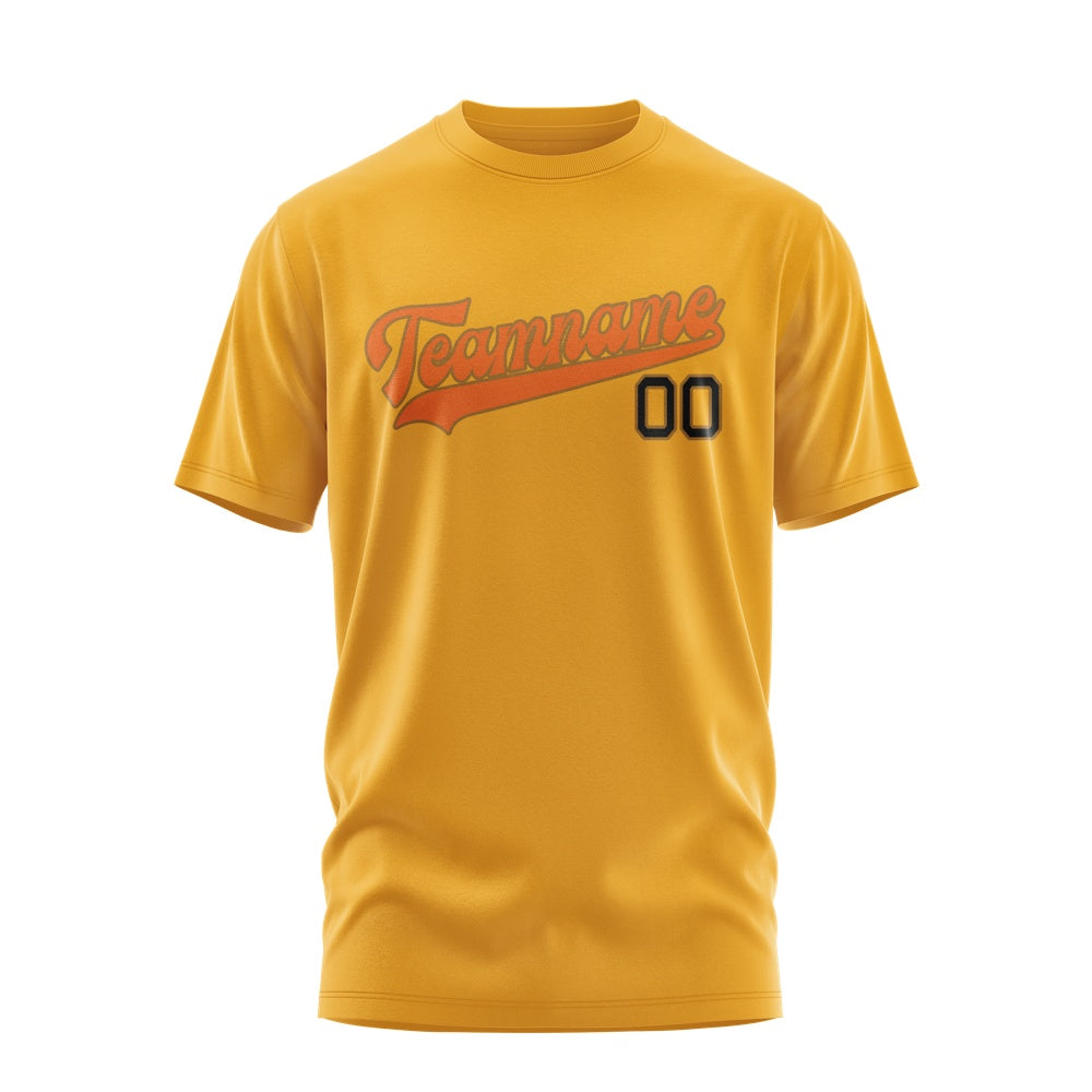 Custom Yellow Orange T-Shirt