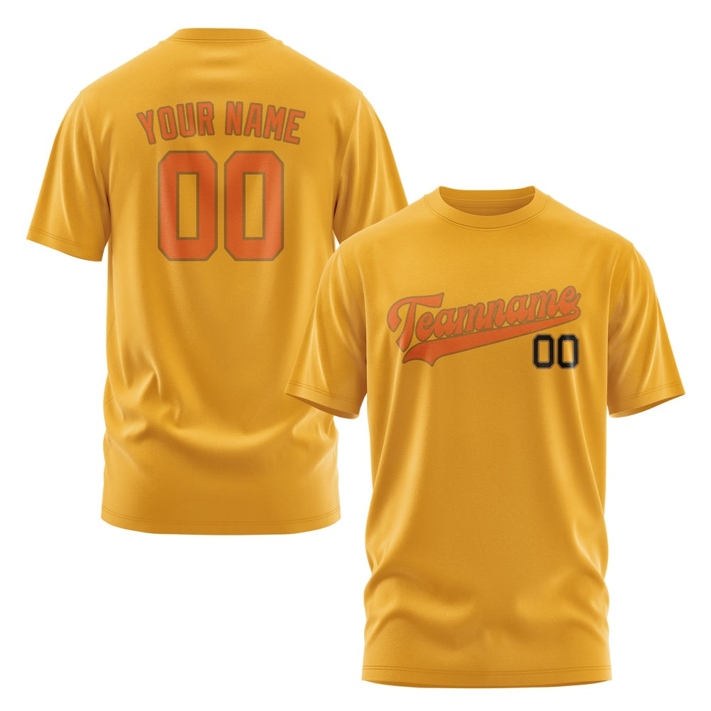 Custom Yellow Orange T-Shirt