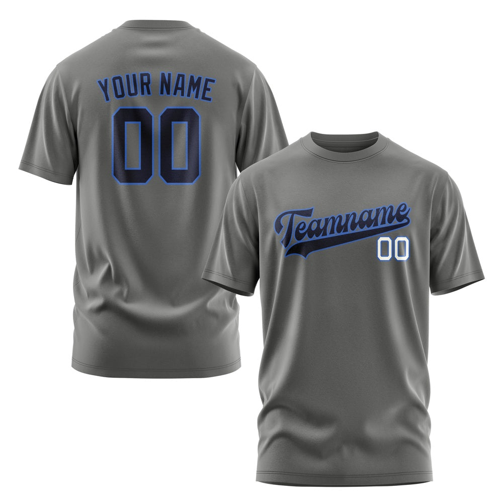 Custom Dark Grey Navy T-Shirt