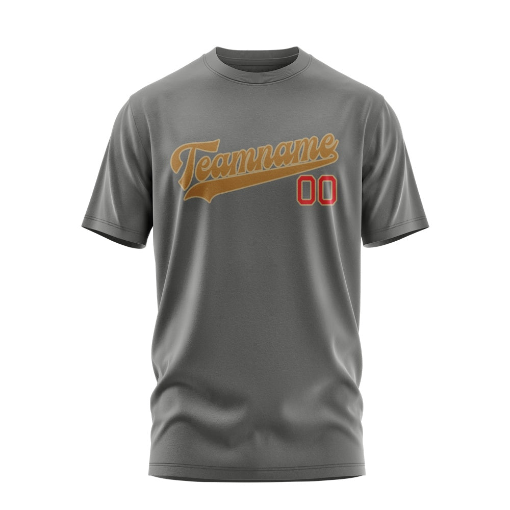 Custom Dark Grey Khaki T-Shirt
