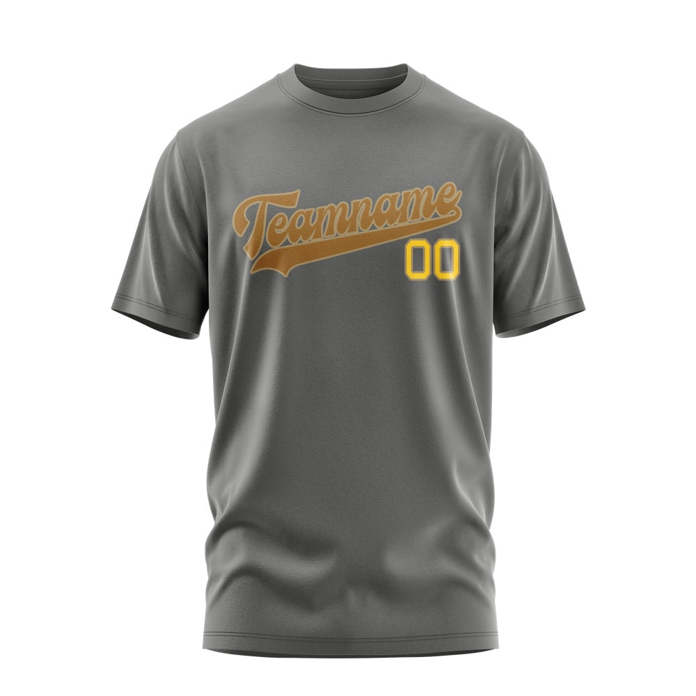 Custom Dark Grey Khaki T-Shirt