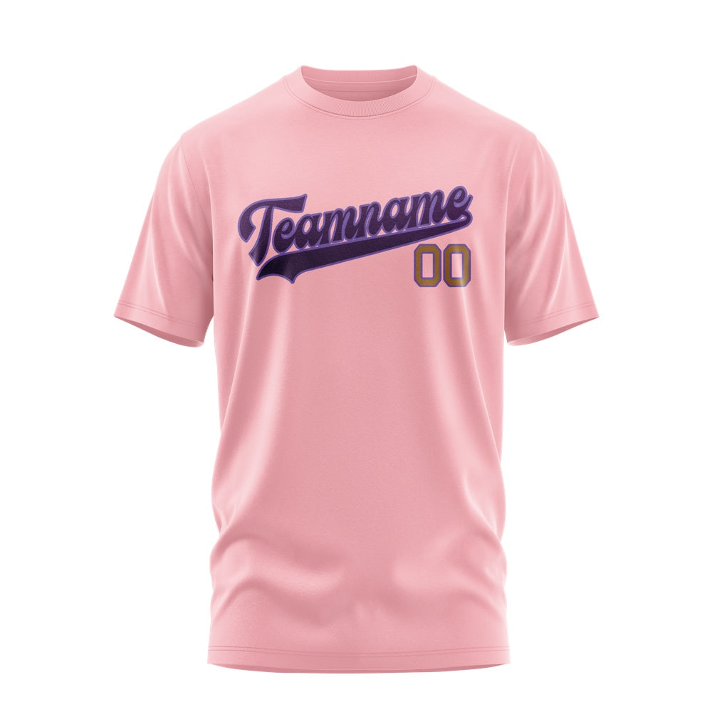 Custom Light Pink Purple T-Shirt