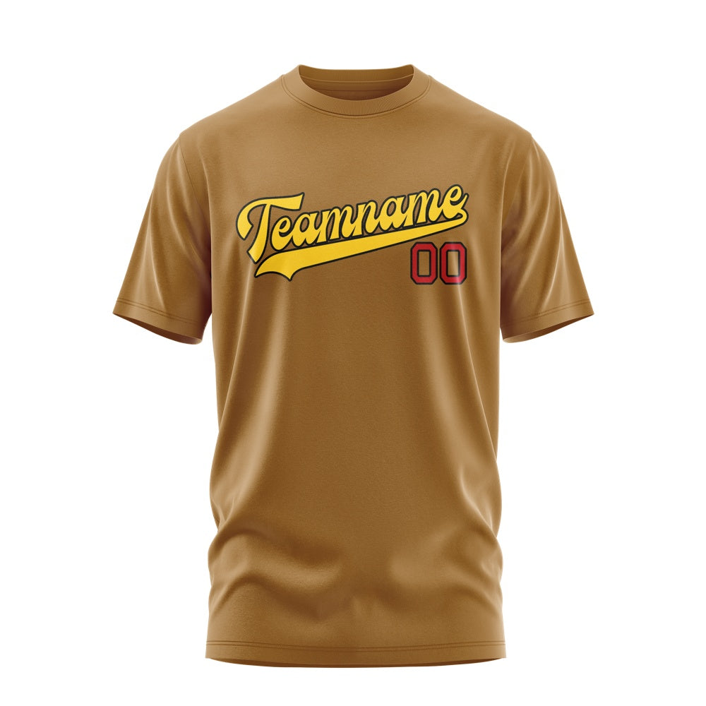 Custom Khaki Gold T-Shirt