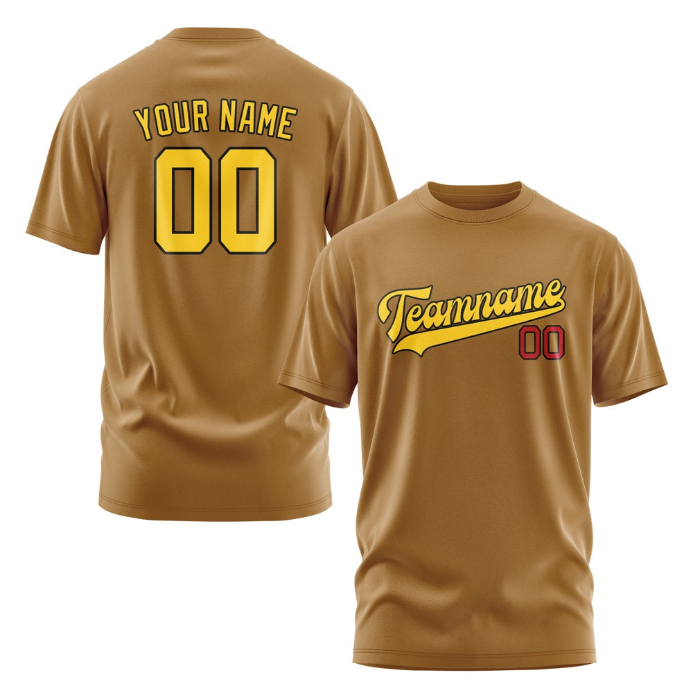 Custom Khaki Gold T-Shirt