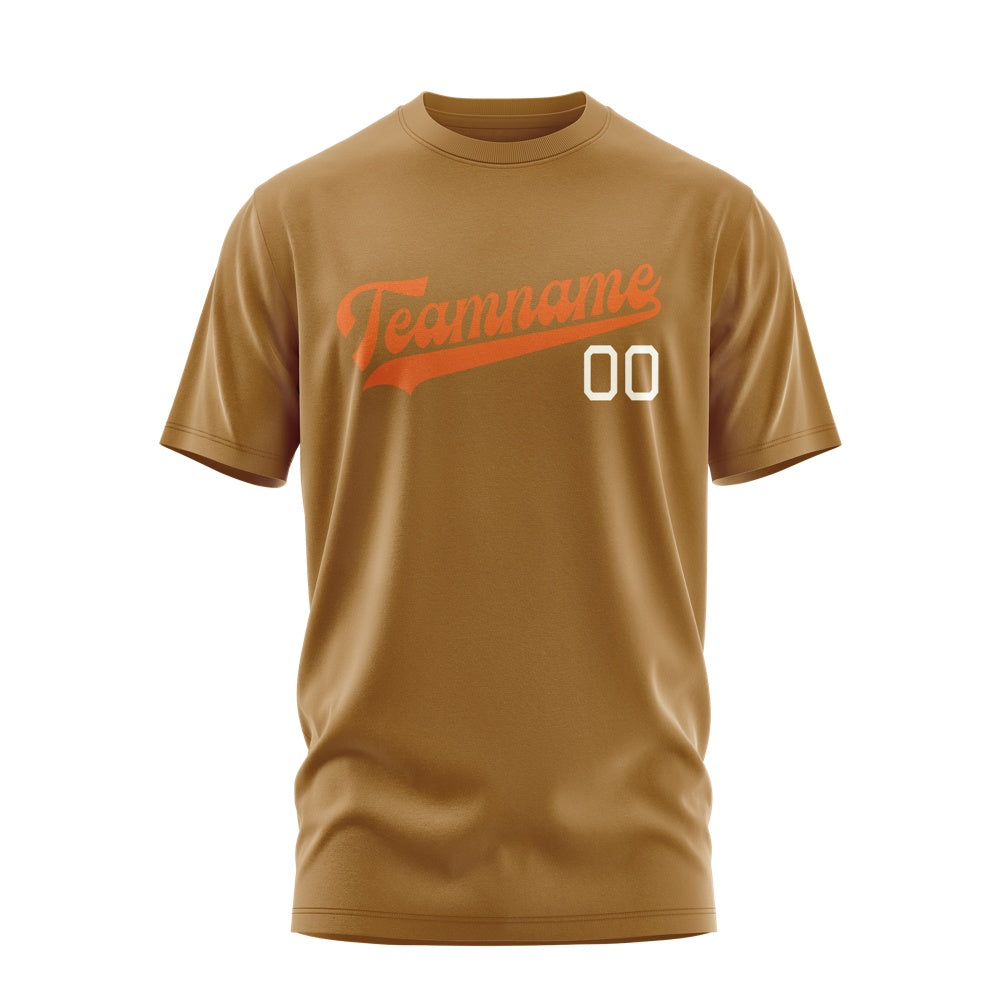Custom Khaki Orange T-Shirt