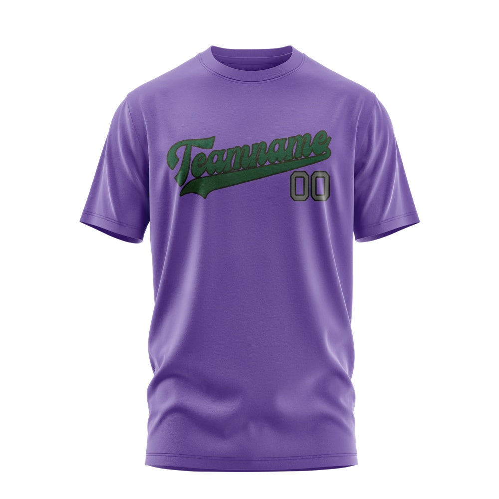 Custom Light Purple Green T-Shirt