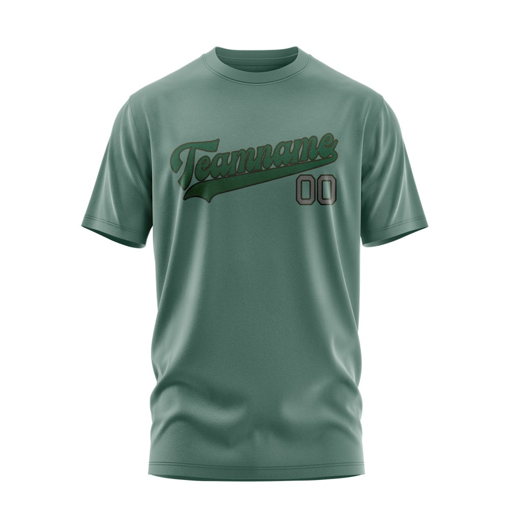 Custom Blue Green Green T-Shirt