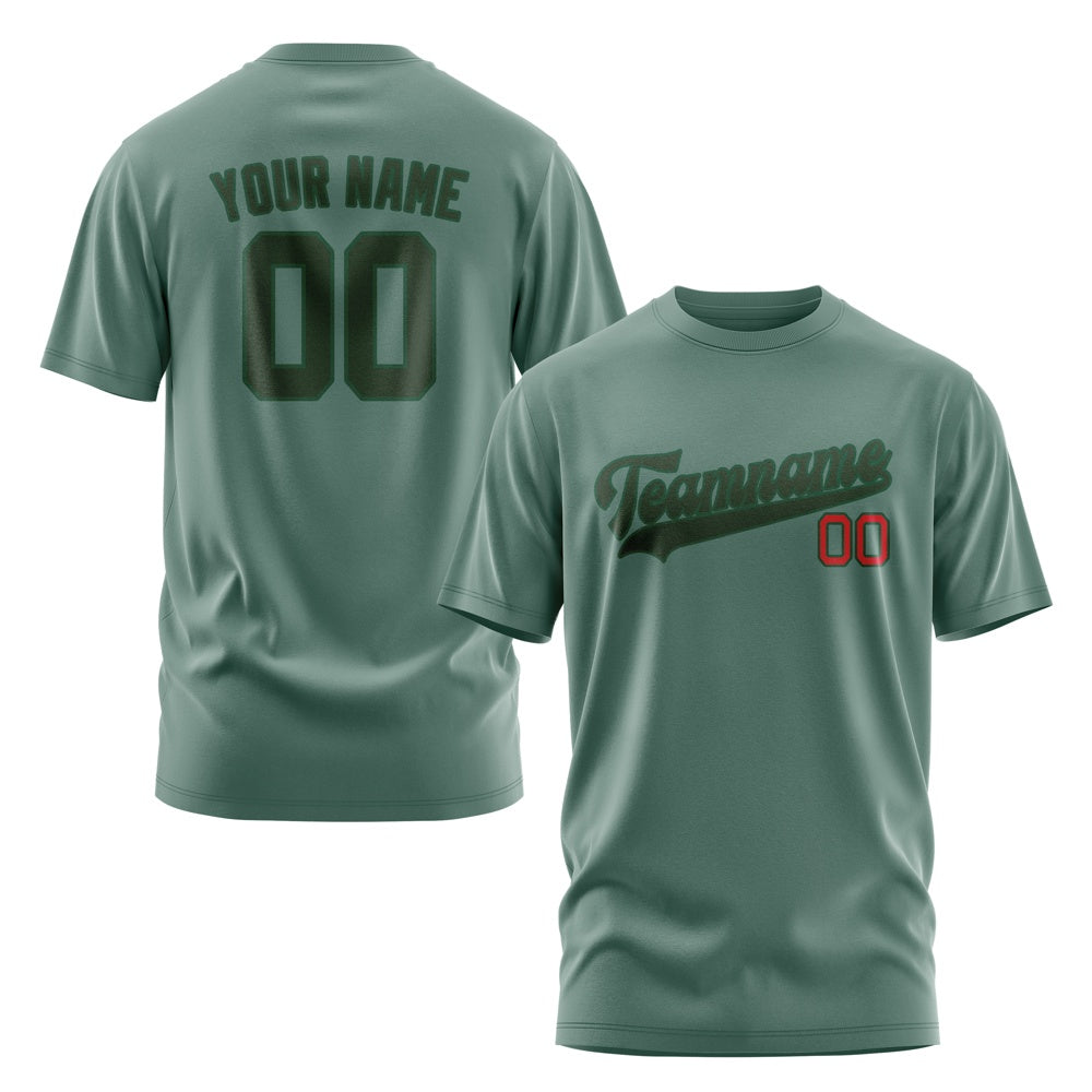 Custom Blue Green Dark Green T-Shirt